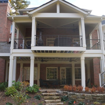 Gable/Shed roof open porch with Fiberon Decking
