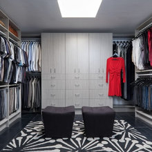 Burgundy master closet