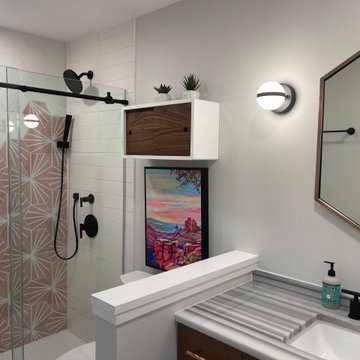 Mid-Century Modern Hall Bath