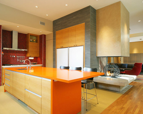 Best Orange Kitchen Design Ideas & Remodel Pictures | Houzz  SaveEmail