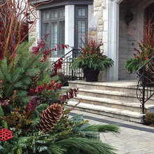 Winter Christmas Urns
