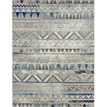 Pike Contemporary Tribal Indoor Rectangle Area Rug, 5'x7'