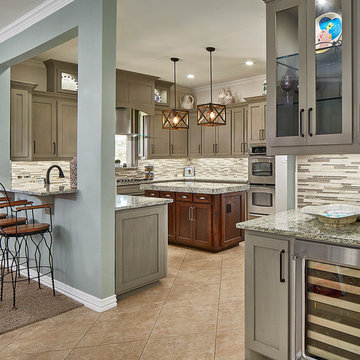 Kitchen redesign with two-tone island