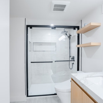 Modern Condo Bathroom Renovation with Glass Shower – Woodcroft Capilano, North V