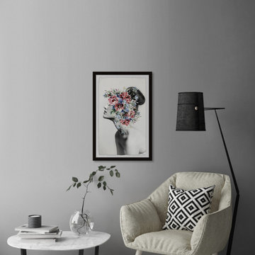 "Floral Thoughts" Framed Painting Print