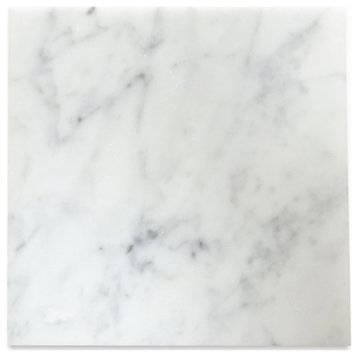 6x6 Carrara Tile Venato Bianco White Marble Polished Wall & Floor, 100 sq.ft.