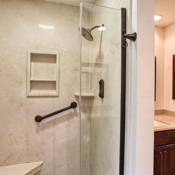 Glass Door Shower Install & New Vanity