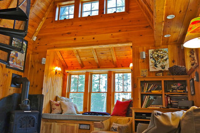 Family room - cottage family room idea in Boston