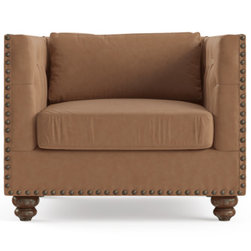 Florence Leather Armchair - Armchairs and Accent Chairs