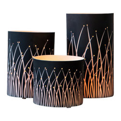 Tabbatha Henry - Firefly Votive, Black, 5" - Candles