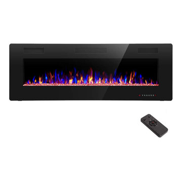 R.W.FLAME 36 inch Recessed and Wall Mounted Electric Fireplace, 36"