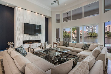 Inspiration for a contemporary living room remodel in Miami