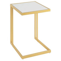 Side Table in White and Gold
