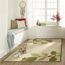 Modern Birdie Rugs by Momeni in Ivory - Rugs
