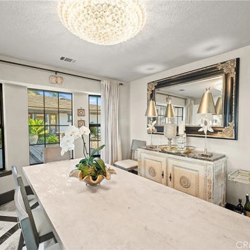 Formal Dining Room with Statement Chandelier