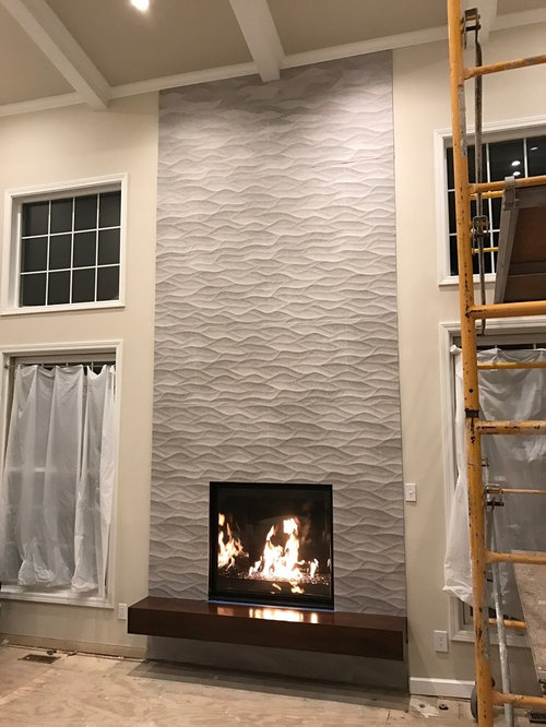 Tiled Fireplace Edge Trim, How To Tile Around Fireplace