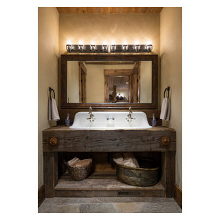 34- Draper, Utah Residence - Rustic - Powder Room - Salt Lake City - by ...