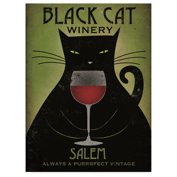 Ryan Fowler 'Black Cat Winery Salem' Canvas Art