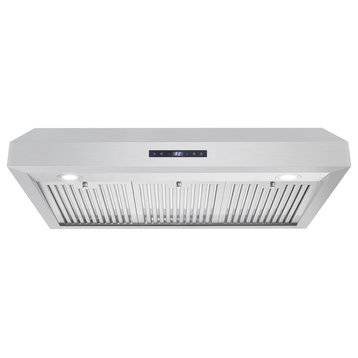 36" Under Cabinet Range Hood With Touch Controls, Stainless Steel