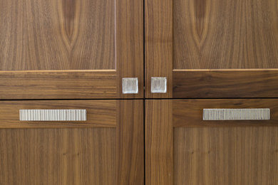 Large transitional bathroom photo in Vancouver with shaker cabinets and light wood cabinets