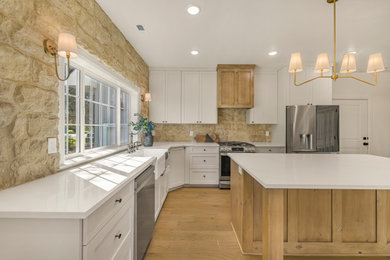 Example of a french country kitchen design in Other