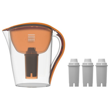 Drinkpod Ultra Premium Alkaline Water Filter Pitcher, 3.5L, Orange