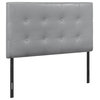 Bed, Headboard Only, Twin Size, Bedroom, Upholstered, Pu Leather Look, Grey