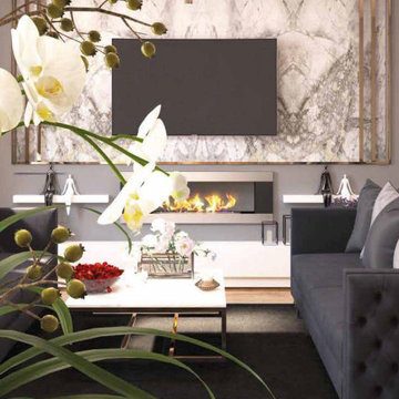 Interior Design of Living Space & En-suite bedroom