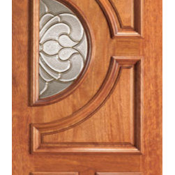 Mahogany Radius Lite Exterior Single Door - Front Doors