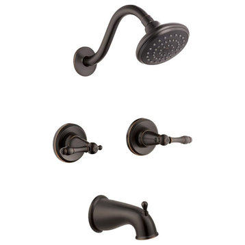 Oakmont Brass Bath and Shower Trim with Valve in Oil Rubbed Bronze