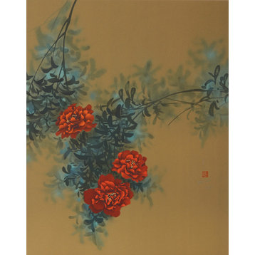 David Lee, Flowers 3, Lithograph
