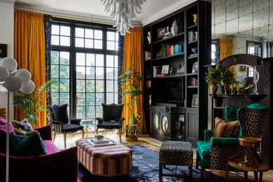 Inspiration for an eclectic living room remodel in Chicago
