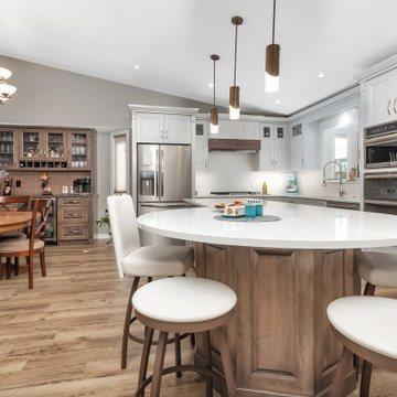 Maple & White Lacquer Traditional Kitchen
