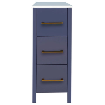 Vanity Art Vanity Cabinet, 12", Blue