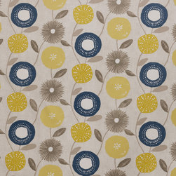 Freyja Mustard Roman blind and curtains fabric - Roman Shades