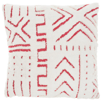 Nourison Home 20"x20" Woven Boho Pattern Hot Pink Throw Pillows