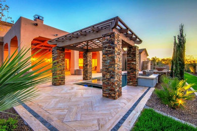 Example of a southwest exterior home design in Phoenix