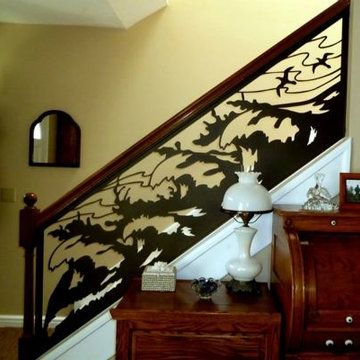 Ocean Waves Stair Railing in California