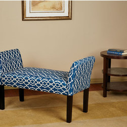Office Star Kelsey Bench with Dark Espresso Legs - Products