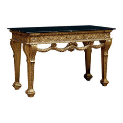 SHELL CARVED WOOD CONSOLE - Console Tables