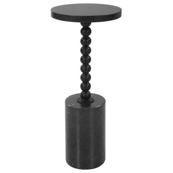 Uttermost Bead Black Marble Drink table