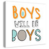 Boys Will Be Boys 24x24 Canvas Wall Art