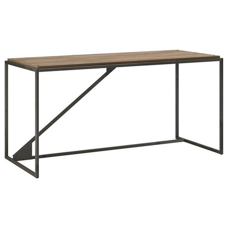 Bush Furniture Refinery 62W Industrial Desk in Rustic Gray