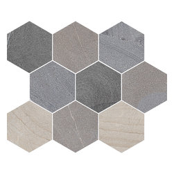 Divinity HDP&reg; Dawn, Dusk, Horizon & Mist Hex Mosaic - Wall And Floor Tile