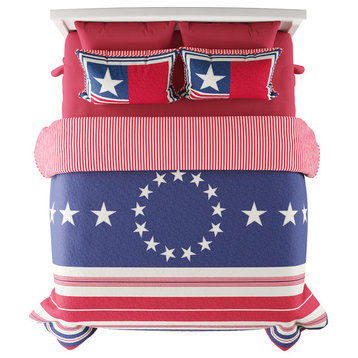 LHC Glory Bound Americana Flag Bed Set, Full/Queen
