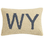 Peking Handicraft - Wyoming Hook Pillow - 100% wool hooked accent pillow