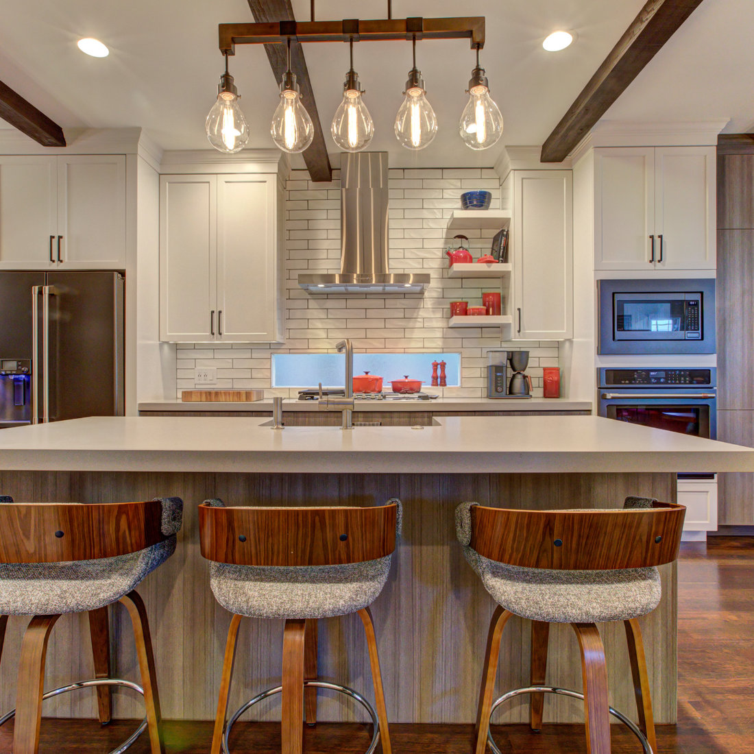 Contemporary Rustic Open Kitchen