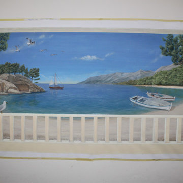 Der Entwurf für die Wanddekoration