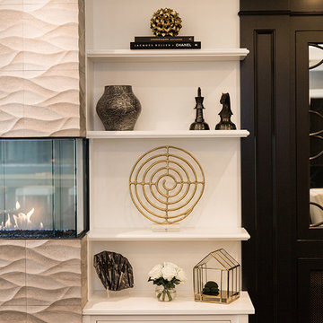 Built in Shelves around Fireplace
