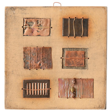 Giles Handmade Clay And Copper Decorative Tile, 6"